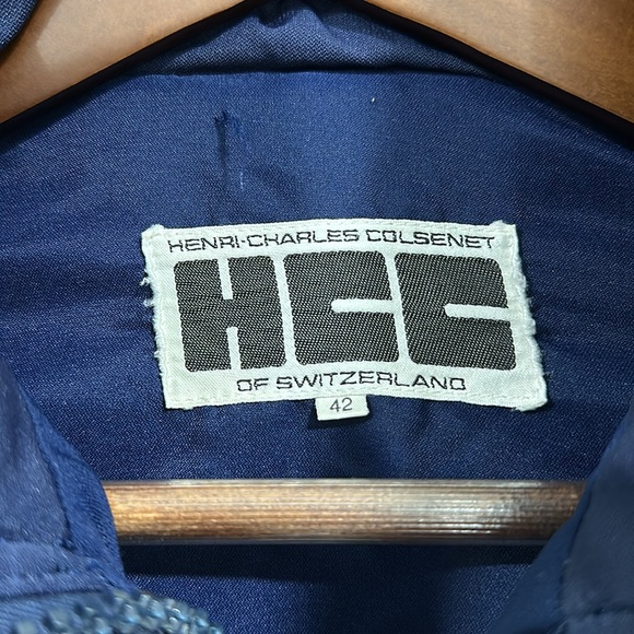 Vintage HCC Henri Charles Colsenet Winter Ski Wear Jacket Size 42, Zip Up - Picture 2 of 7